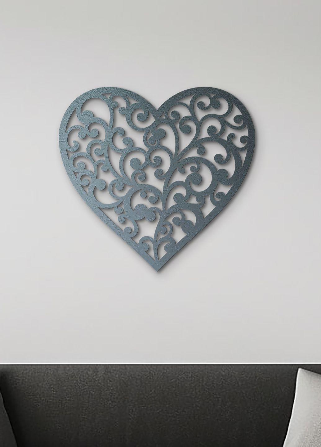 Современная картина на стену в спальню, декор для комнаты "Любящее сердце", минималистичный стиль 35х38 см Woodyard (292112618)