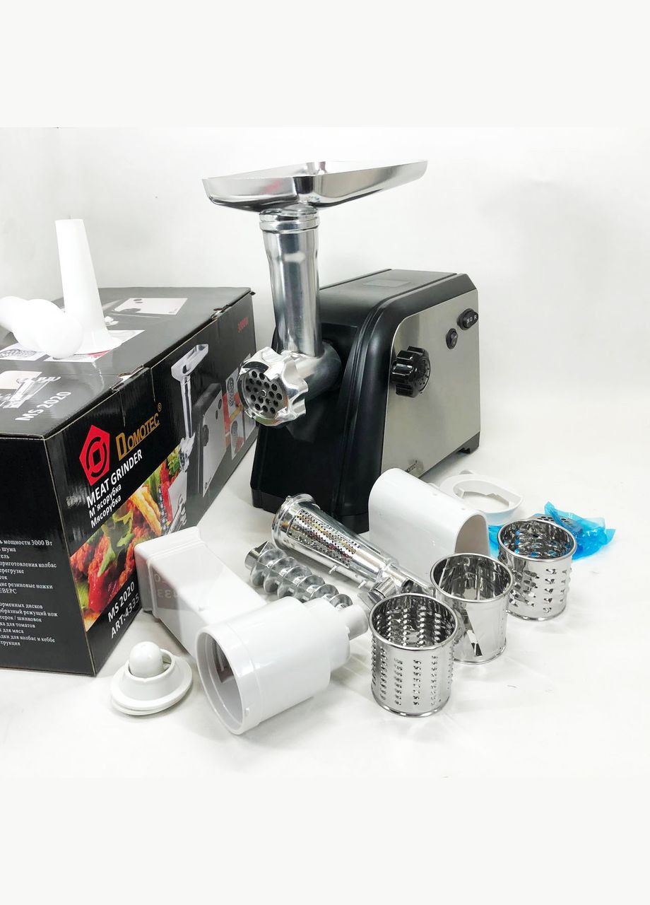 Електрична м'ясорубка MS-2020 з насадкою для томатів та терками 2600 W Domotec (364664570)