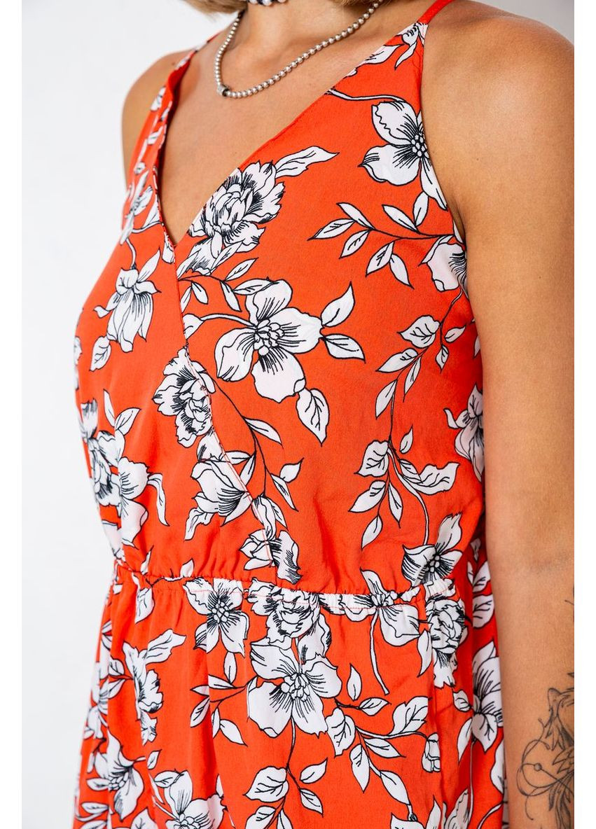 Комбінезон жіночий, 244R304 Kamomile однотонний кораловий повсякденний