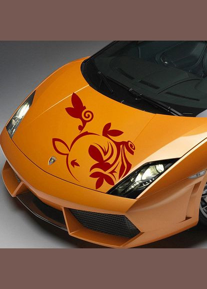 Наклейка на автомобиль «На ветру» с оракалом 130х132. Кавун наліпка (316142291)