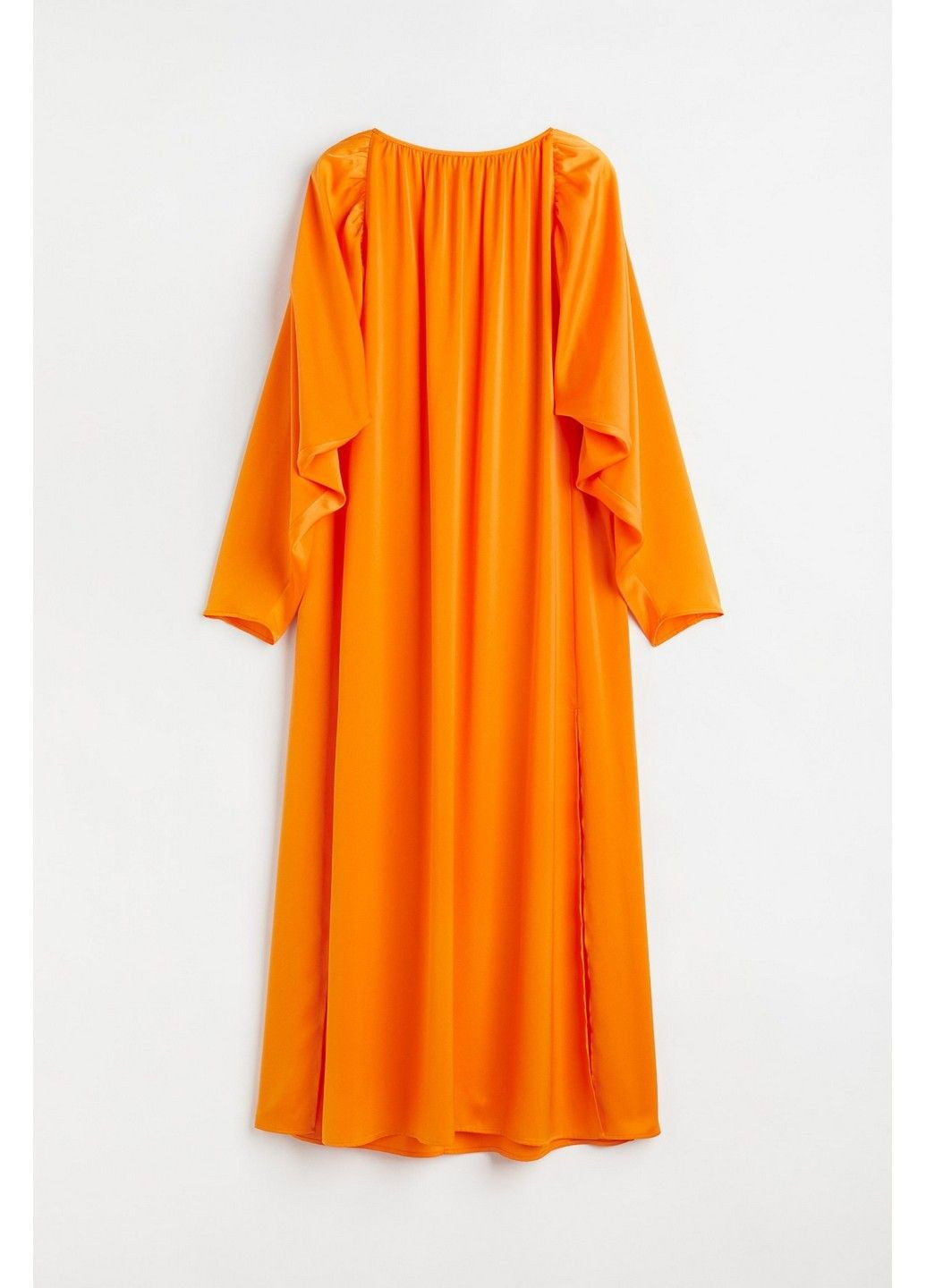 Оранжевое коктейльное платье H&M однотонное