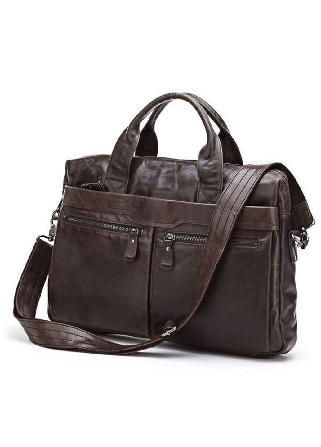 Чоловіча шкіряна сумка 39,5х9х29 см John McDee (315871192)