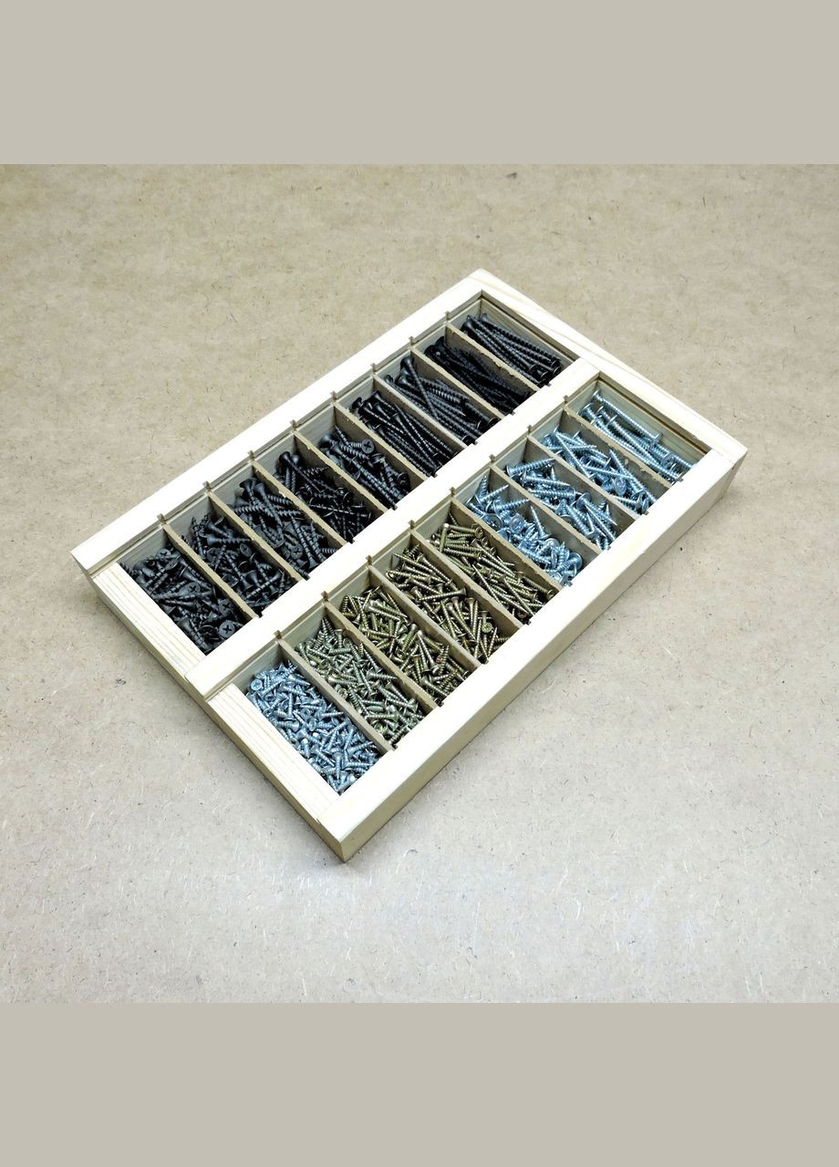 Набор 2х саморезов по дереву и с прессшайбой 1550шт No Brand (328911086)