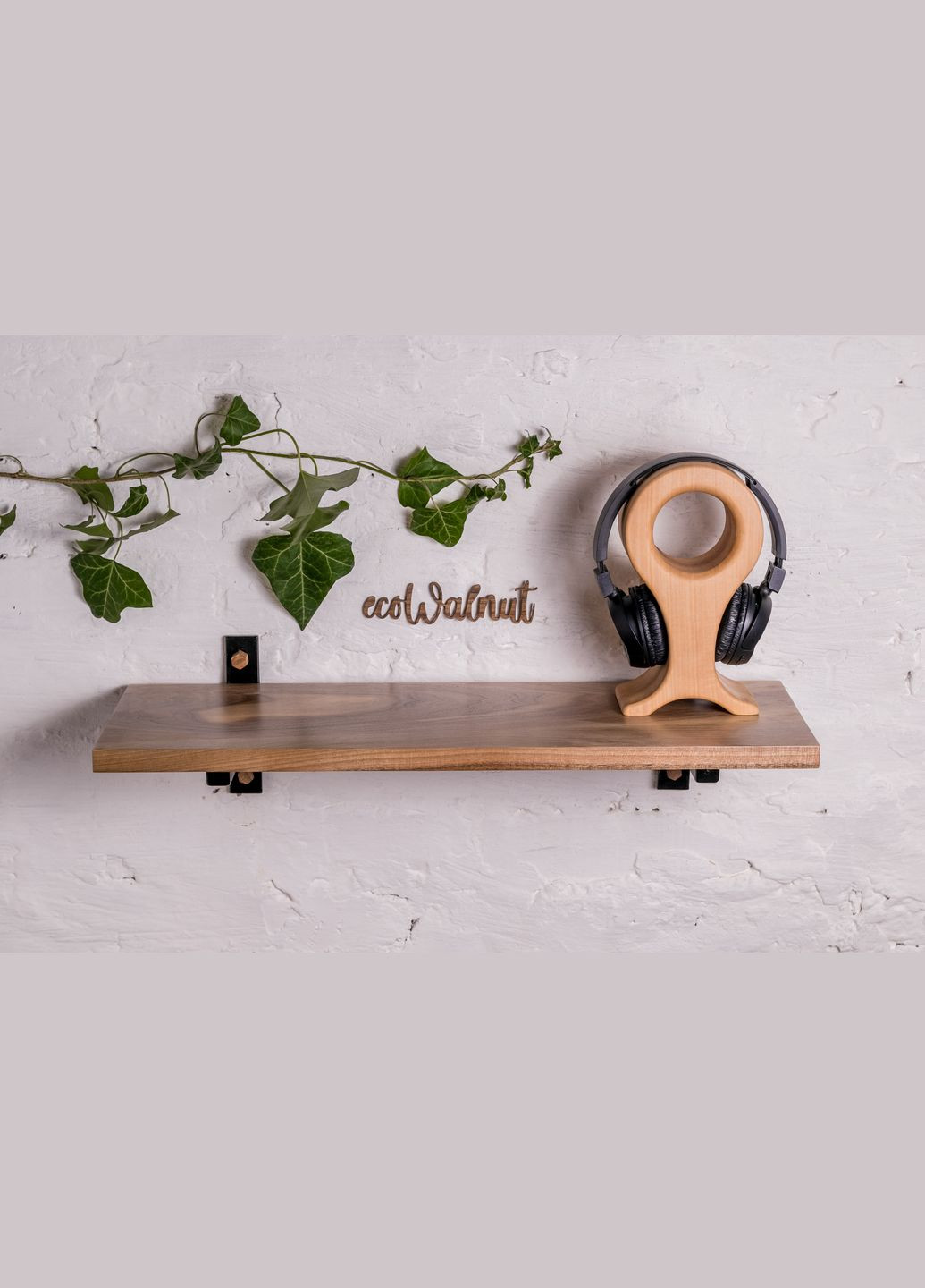 Полка из дерева ореха Настенная полочка EcoWalnut (294945117)