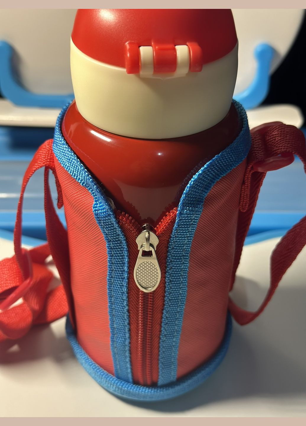 Термос детский с трубочкой 550 мл красный No Brand Дракон (302891905)