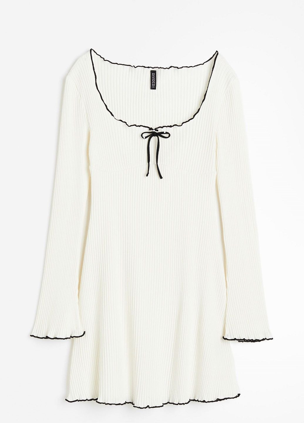 Белое кэжуал платье H&M однотонное