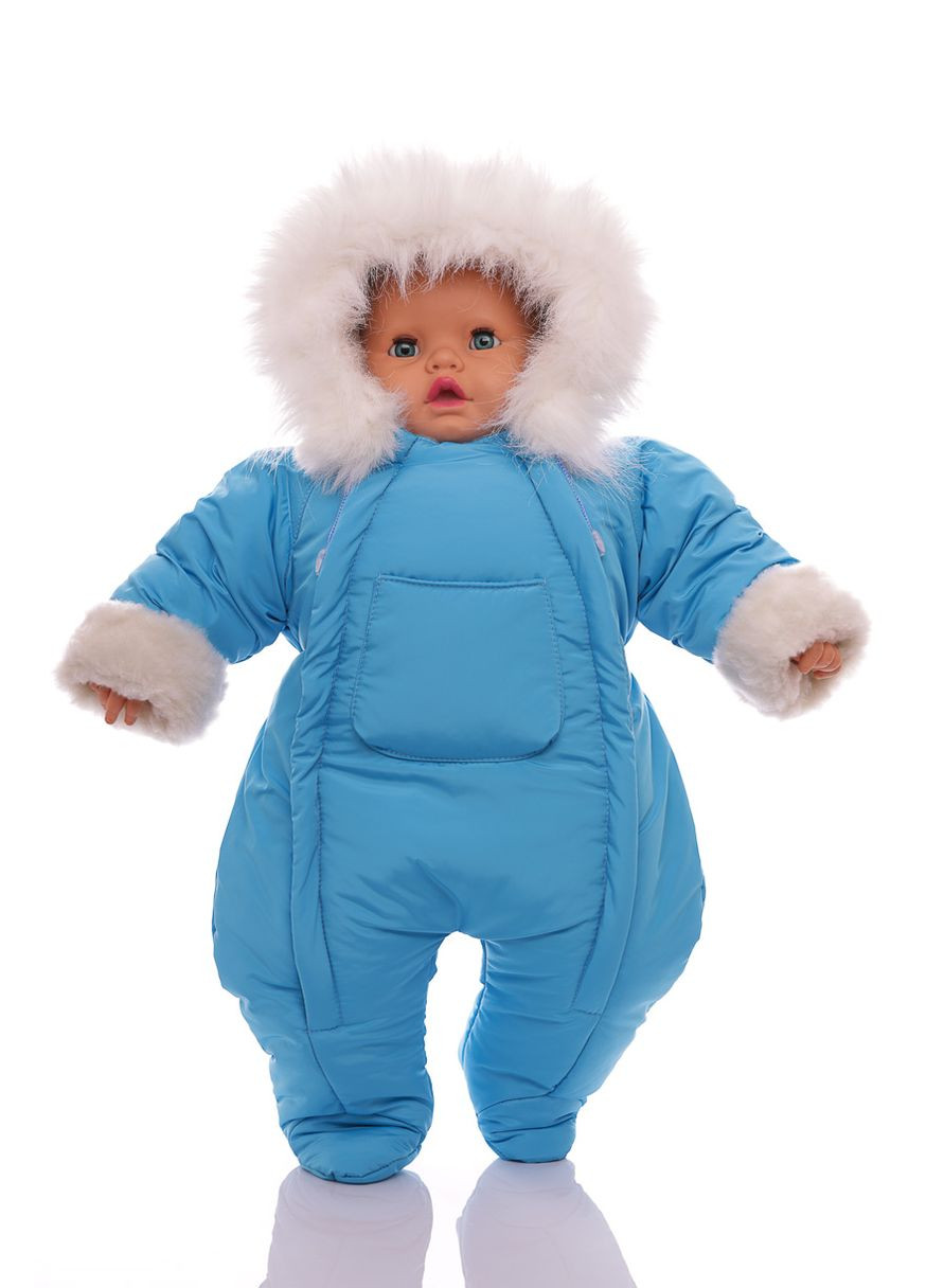 Чоловічок на хутрі для хлопчика Babykrohа синій 74 см (50716) BABYKROHA (297199174)