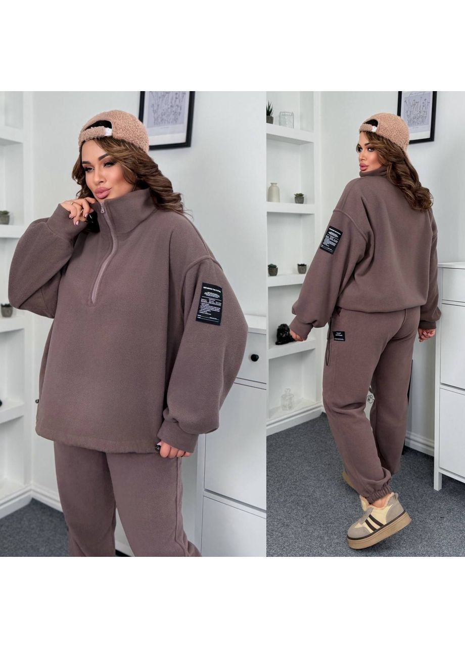 Жіночий теплий костюм із щільного двостороннього флісу No Brand (366238452)