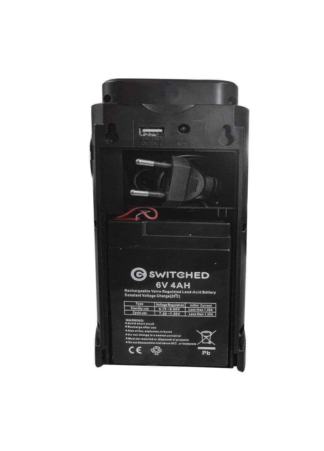 Портативний акумуляторний світлодіодний ліхтар для кемпінгу з функцією повербанка Switched (Almina) DL-2424 24 LED Чорний No Brand (334011285)