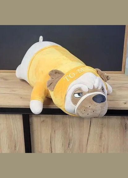 Мопс батон 70см жовтий, Велика М'яка Іграшка, 2 в 1 подушкаіграшка для сну, М'яка іграшка антистрес Fun Cat (303137188)