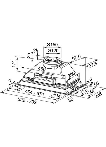 Витяжка вбудовувана Inca Smart FBI525GR, FRANKE (360411531)