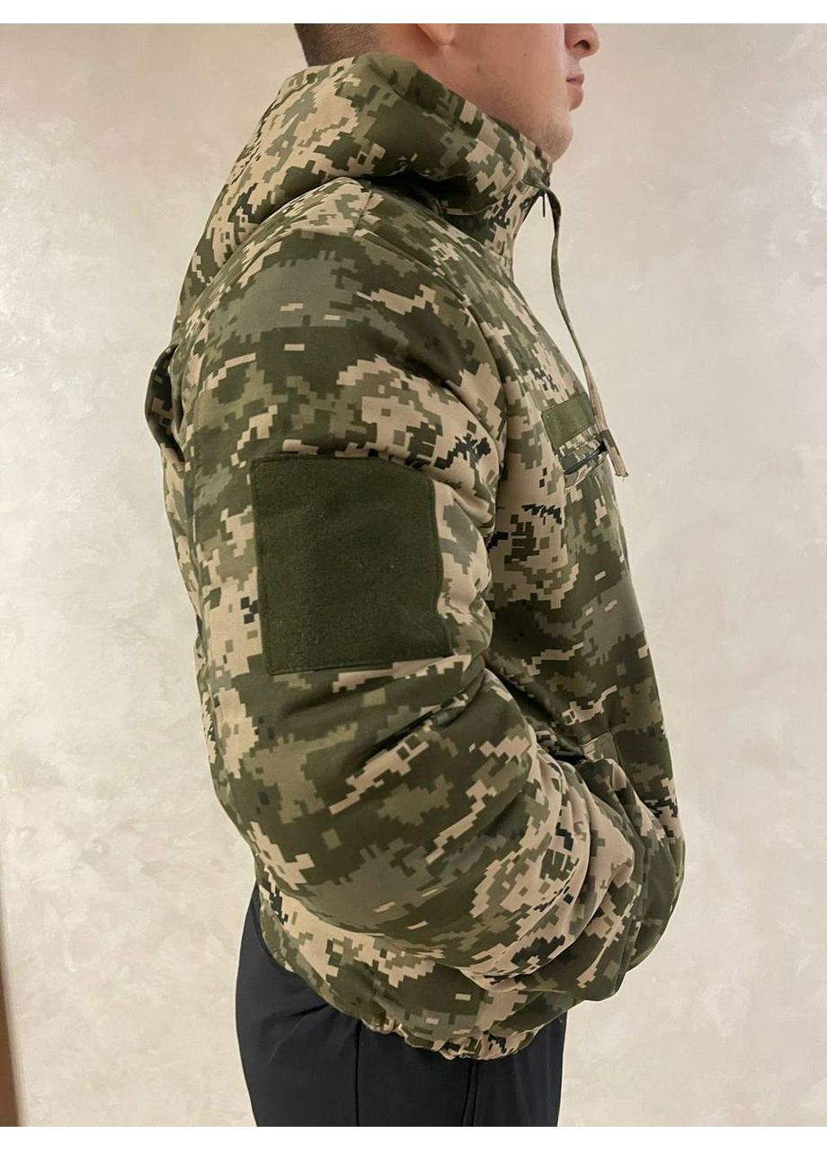 Бушлат зимовий короткий під резинку на флісі Піксель No Brand (363032317)