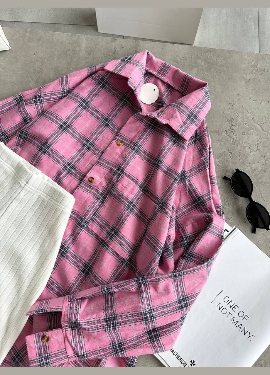 Розовая кэжуал рубашка в клетку Adelante