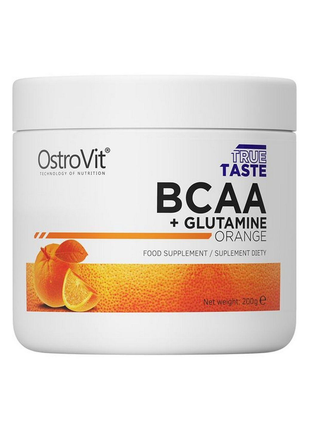 Амінокислота BCAA + Glutamine, 200 грам Апельсин Ostrovit (294926629)