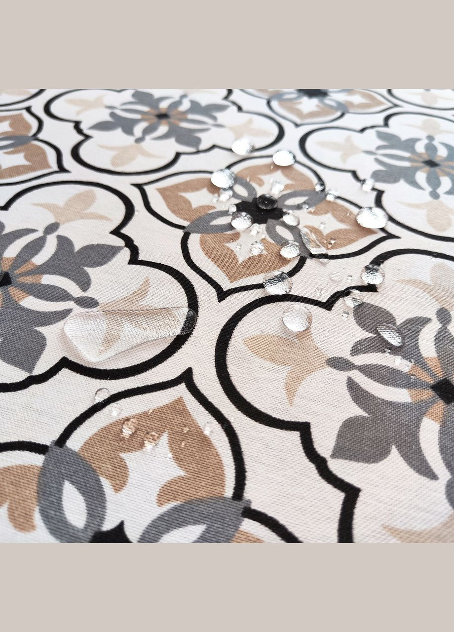 Хлопковая скатерть с водоотталкивающим эффектом Плиточка на прямоугольный стол 120х120 Maystat (305390816)