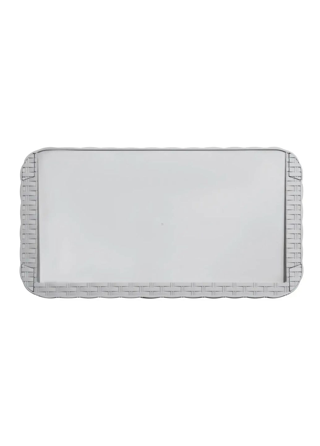 Етажерка пластикова "Ротанг" на 4 яруси сіра Полімер Гарант (351902605)