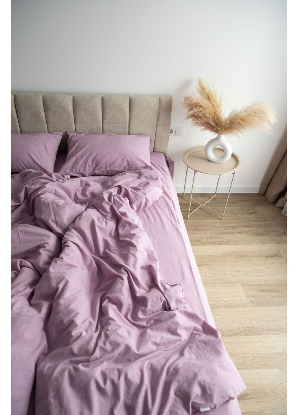 Постельное белье вареный хлопок "Белый" Евро, Классическая простыня, наволочки 50х70 IN.HOME_UA (371141781)