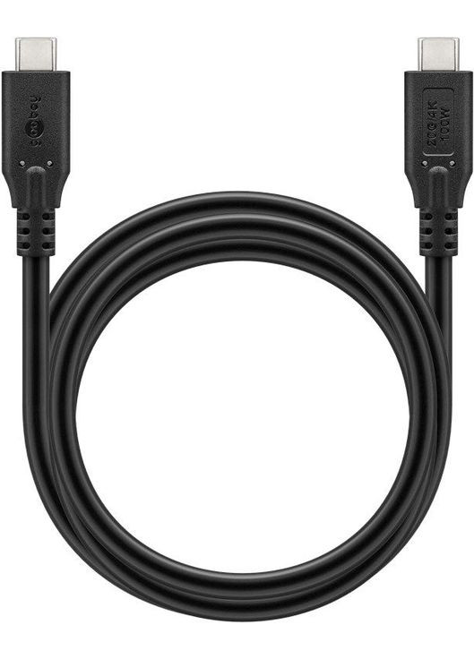 Кабель USB Type C 100W M/M (тато/тато) 3.0m (USB4 Gen3x1) 20Gbps Cu Goobay (369645532)