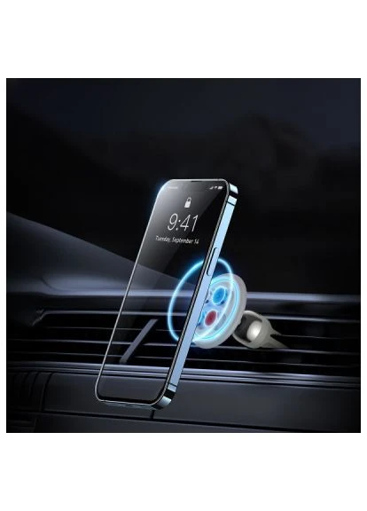 Автомобільне кріплення для смартфона Magnetic (На решітку) Кремово-Білий Baseus (400158163)