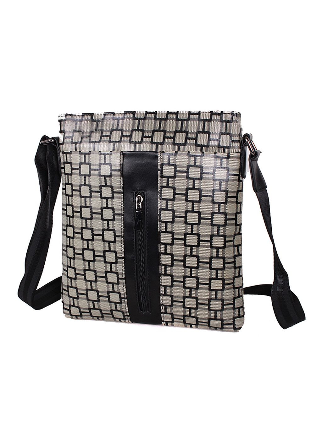 Чоловіча сумка зі шкірозамінника 303831 бежева No Brand (370848037)