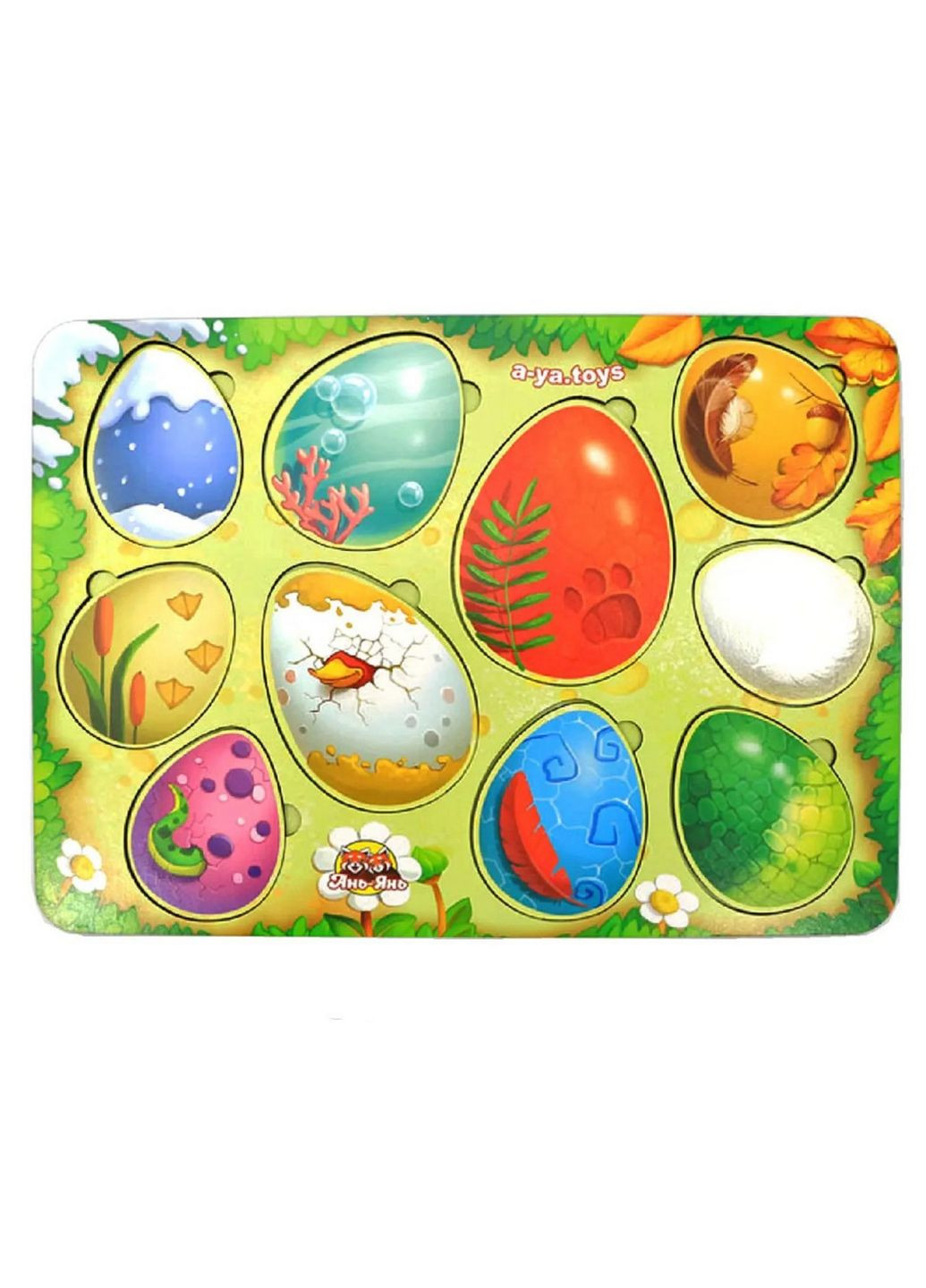 Настольная развивающая игра "Кто в яйце?" сортер-вкладыш 23х32х1 см No Brand (289458625)