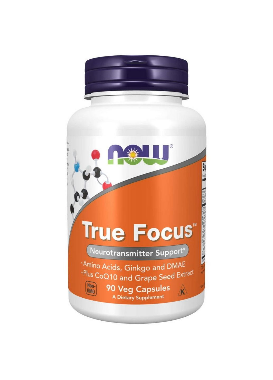 Натуральна добавка True Focus, 90 вегакапсул Now (294929753)