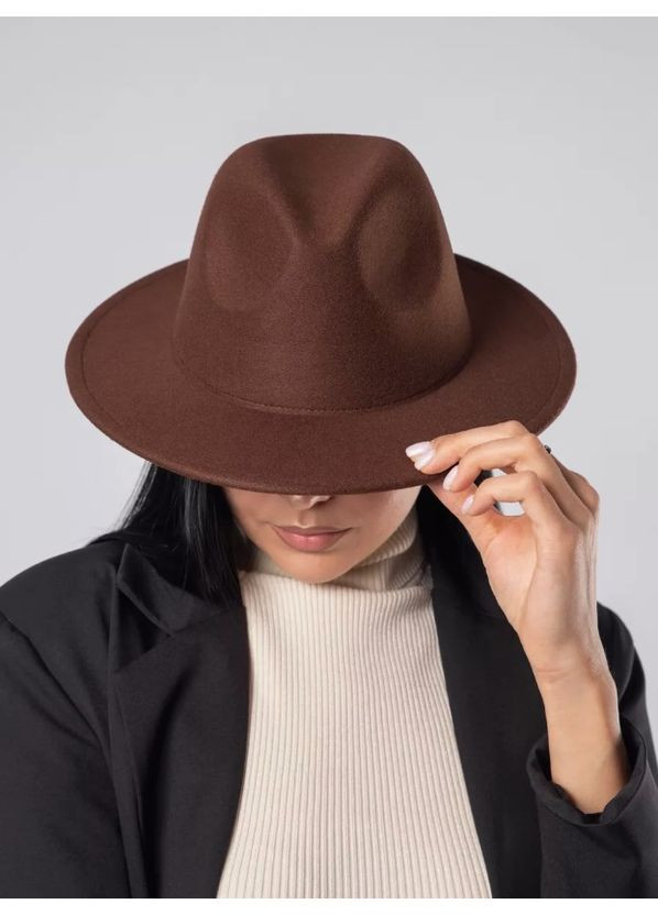 Шляпа Федора унисекс с регулировкой размера (поля 7 см) демисезон No Brand (362346123)