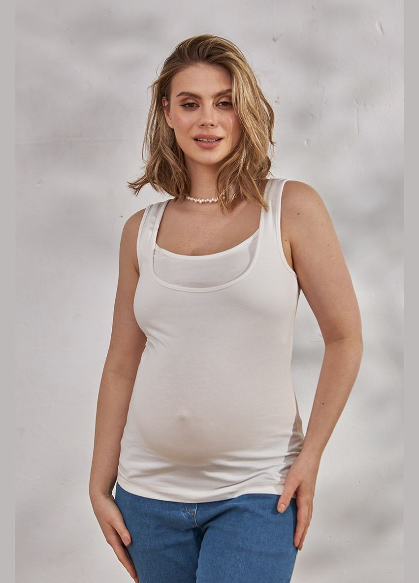 Молочная легкая майка для беременных и кормящих с секретом кормления Юла мама — 294720241