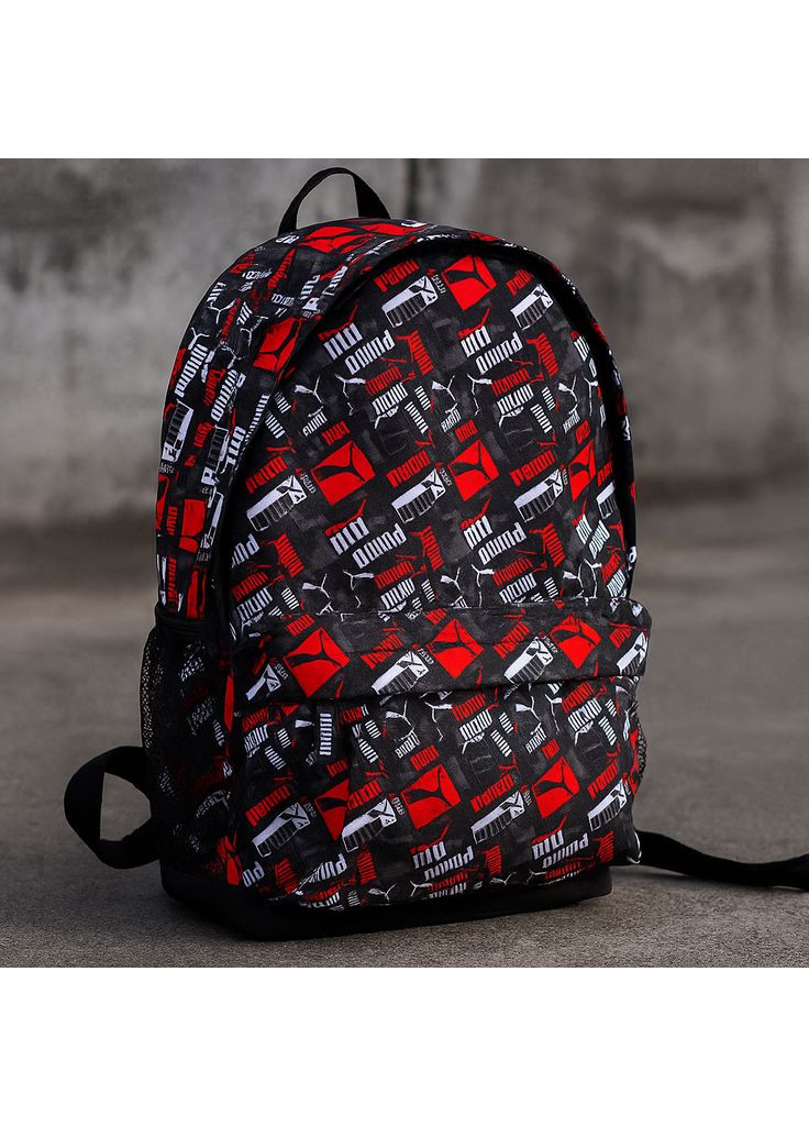 Рюкзак червоно-чорно-білий універсальний для школи та міста Puma No Brand (353037156)