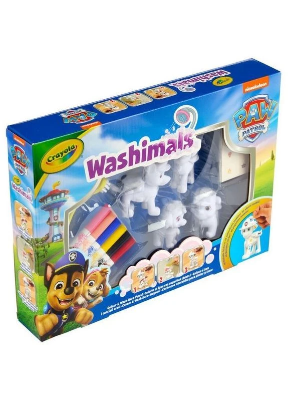 Набор для творчества Paw Patrol Washimals 4 зверушки и 6 фломастеров (74-0290) Crayola (397952622)