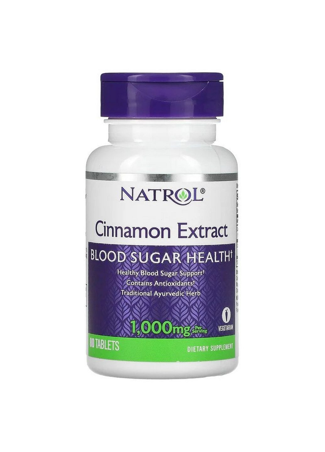 Натуральна добавка Cinnamon Extract 1000 mg, 80 таблеток Natrol (293482249)