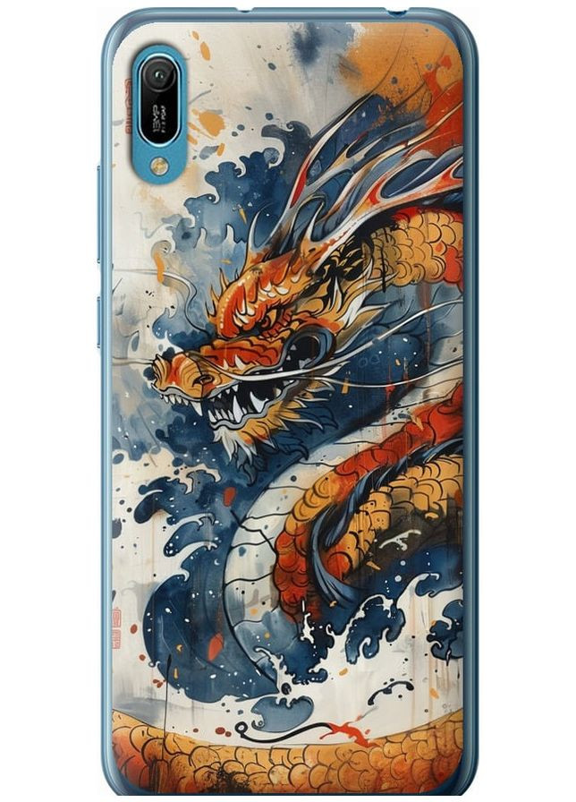 2D пластиковый чехол 'Ярость дракона' для Endorphone huawei y6 2019 (291420636)