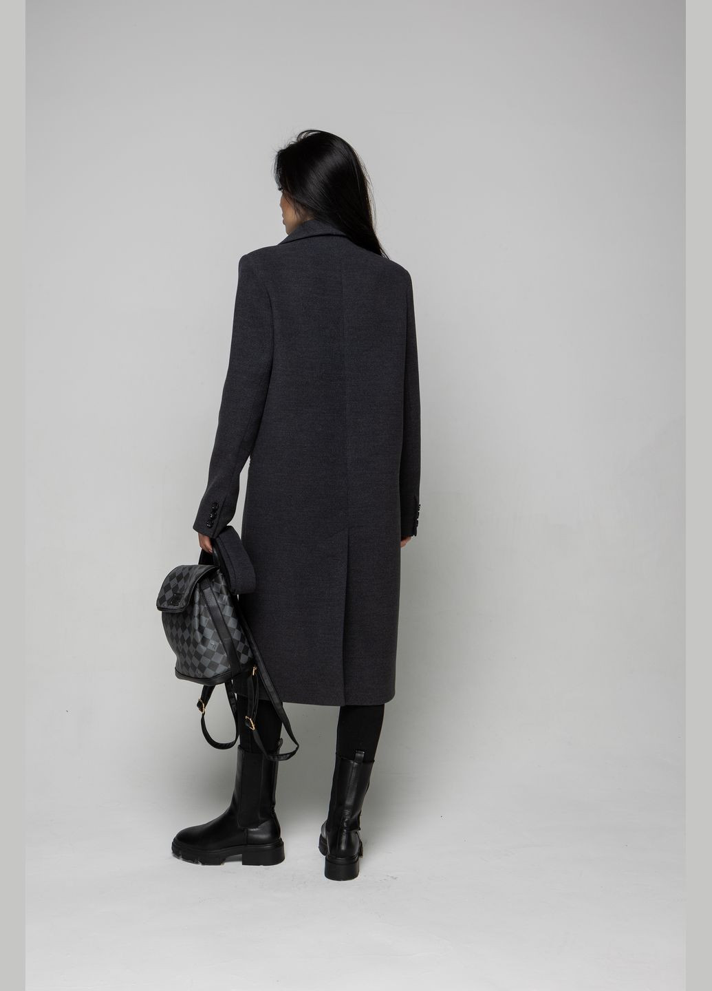 Темно-серое демисезонное Пальто Остин CHIUAS