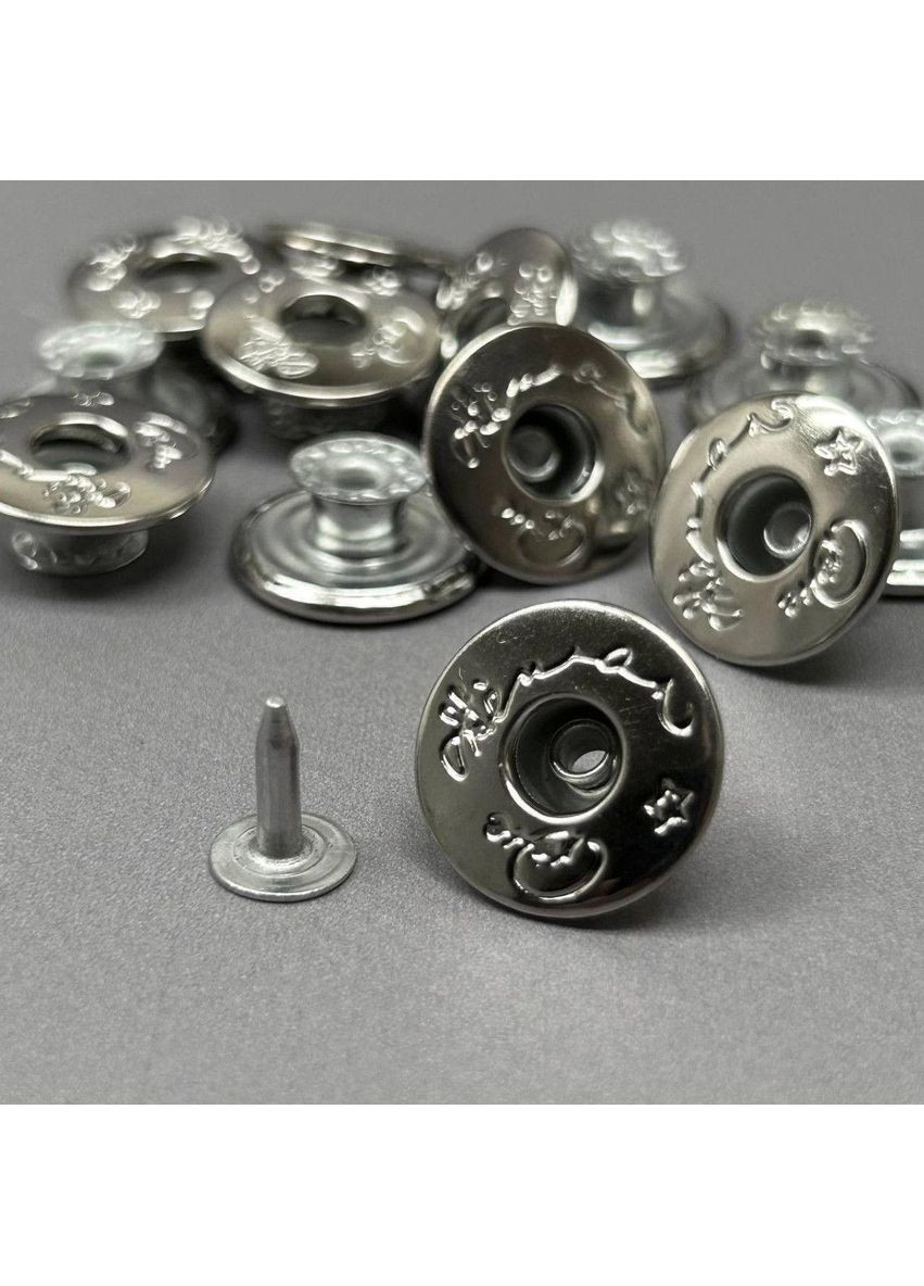 Джинсовая пуговица на плавающей ножке 17мм (50шт) - Никель Plus-plus (354793674)