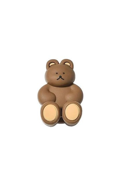 Тримач для зубної щітки настінний Ведмежатко Black Coffee Brown No Brand (366303994)