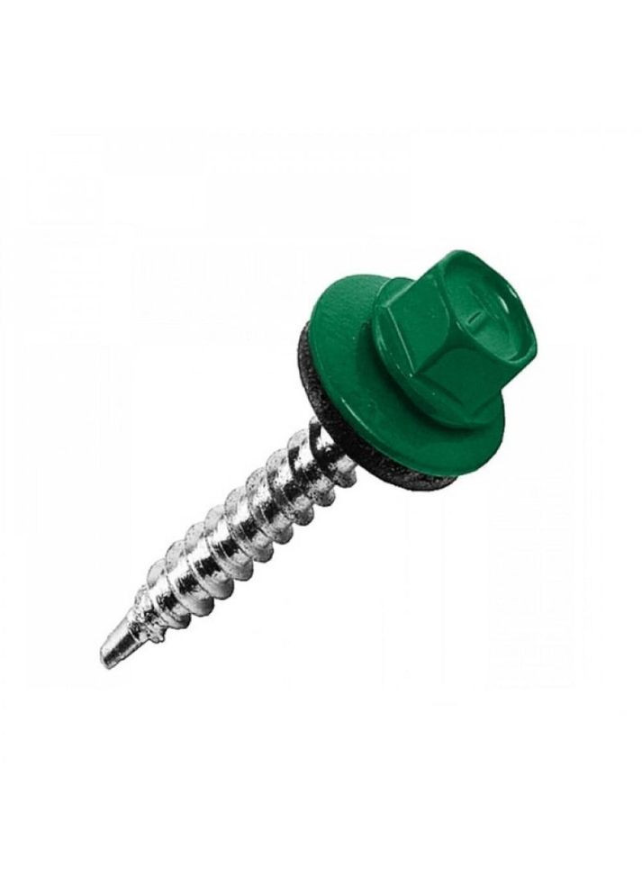 Кровельный саморез 4,8*35 RAL 6005 со сверлом по дереву (пач. 50 шт.) Apro (355464022)