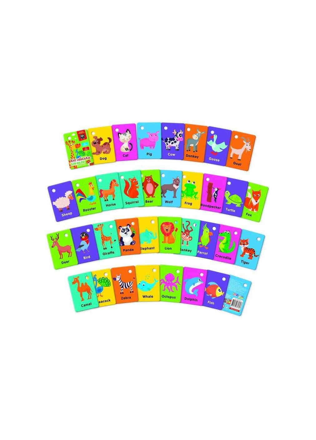 Игра настольная карточки на кольце английский Мир животных VT5000-15 Vladi toys (366453660)