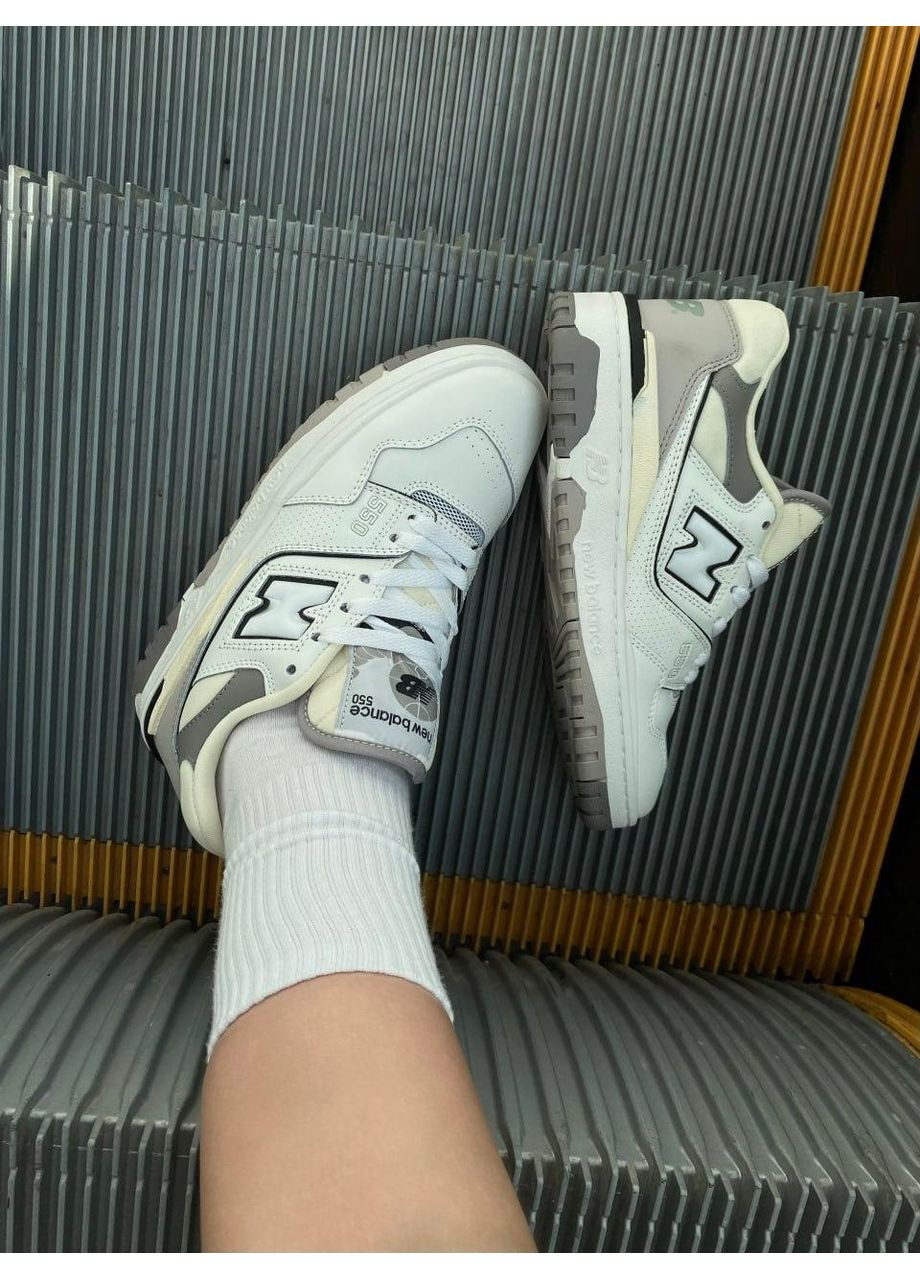 КРОСІВКИ ЖІНОЧІ NEW BALANCE 550 SALT AND PEPPER НЬЮ БЕЛАНС 550 No Brand білі демісезони (367174843)