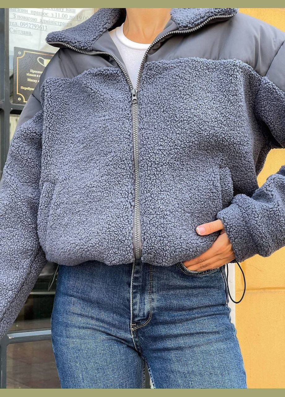 Сіро-синя демісезонна куртка демісезонна на підкладці LeVi