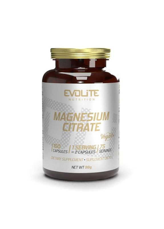 Цитрат магния Magnesium Citrate, 150 вегакапсул для поддержки сердца, мышц Evolite Nutrition (322208796)