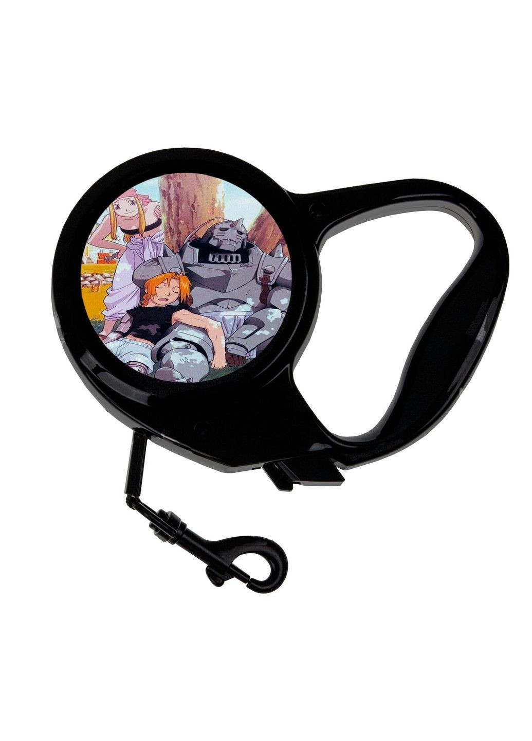 Повідець-рулетка для тварин із принтом Аніме Сталевий алхімік #0004 3 м чорний No Brand (309153383)