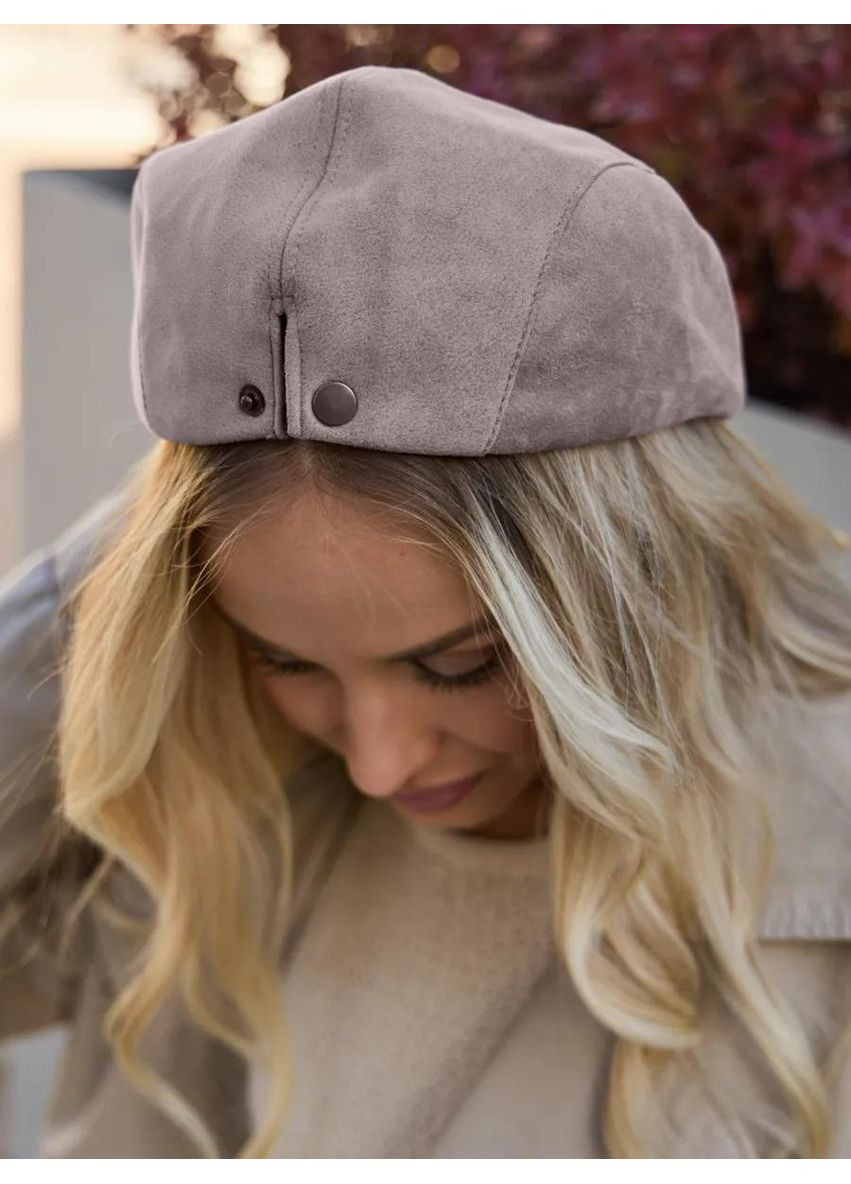 Кепка хуліганка замшева SOHO унісекс сіра No Brand (369043910)