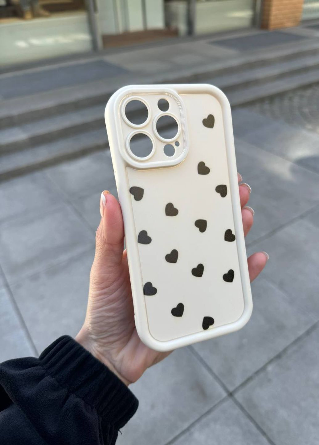 Чехол силиконовый для iPhone 13 Pro Heart Mini White / чехол айфон 13 про белый No Brand (331786109)