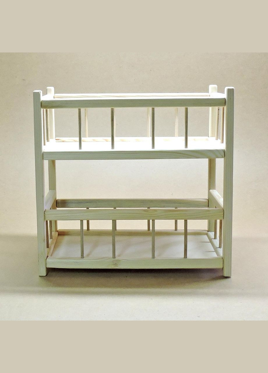 Кровать для кукол из дерева Золушка бланже (КРТ-000301) No Brand (328605244)