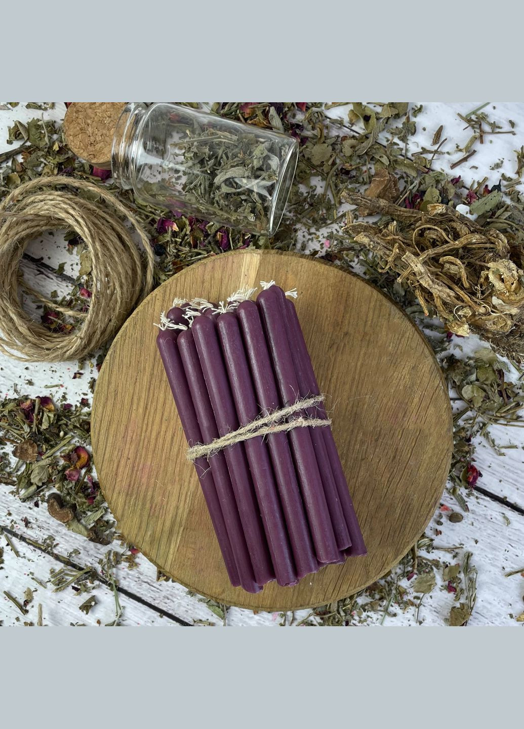 Фіолетові воскові свічки 12 см 5Candles (322301699)