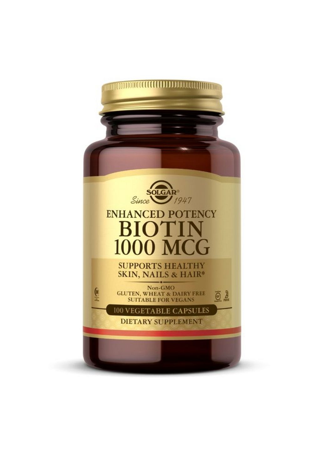 Витамины и минералы Biotin 1000 mcg, 100 вегакапсул Solgar (293480070)