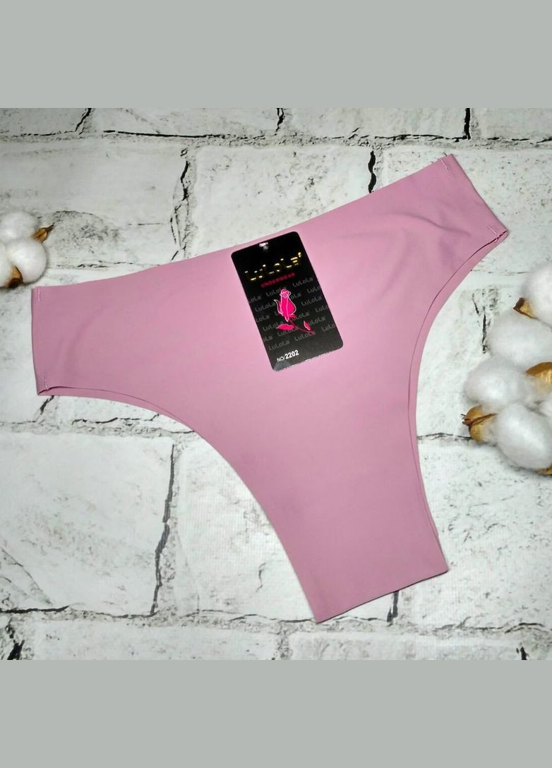 Трусики женские бесшовные микрофибра танга Розовые LuLoLa (328925464)