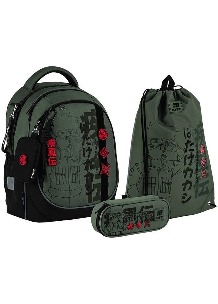Школьный набор Naruto Shippuden Рюкзак + Пенал + Сумка для обуви SET_NR25-700M Kite (324230416)