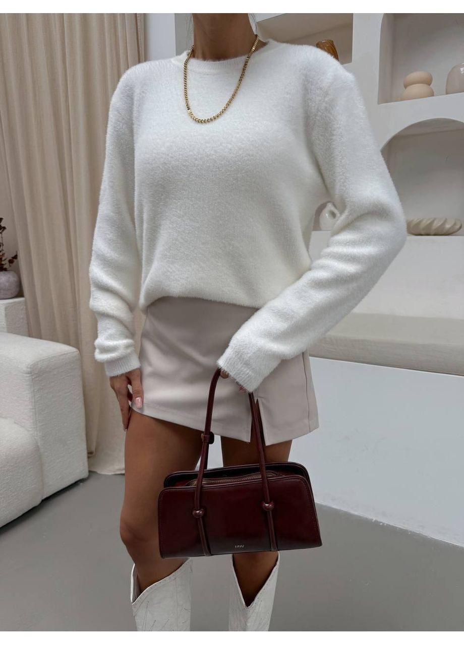 Білий демісезонний светр жіночий Гермес