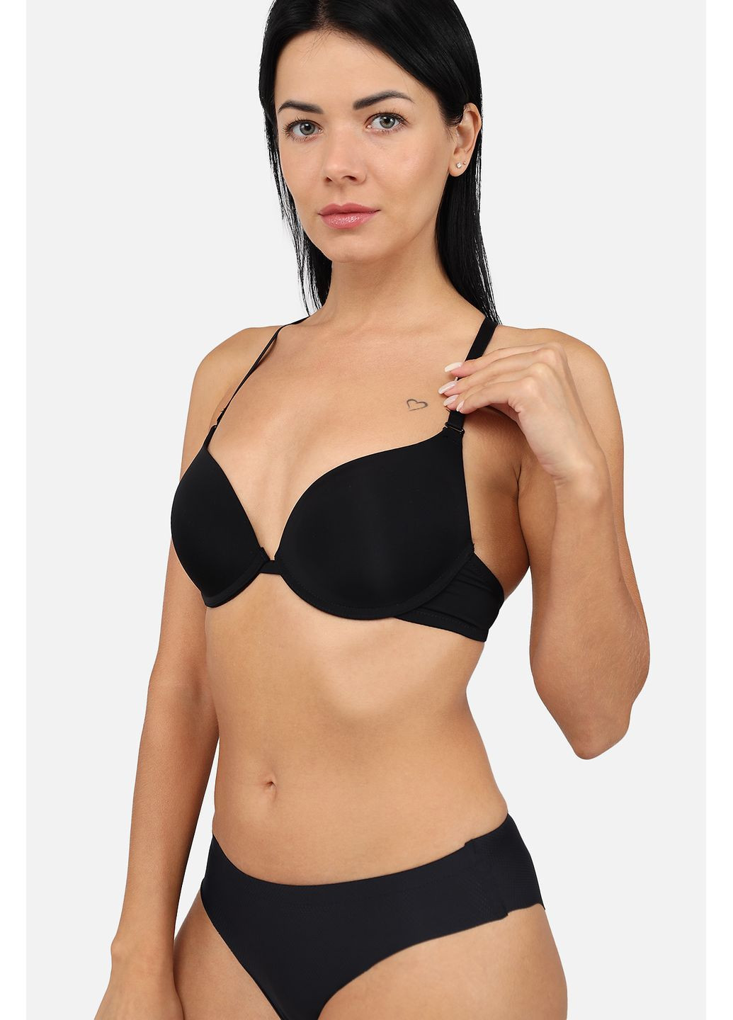 Чорний бюстгальтер класичний жіночий колір чорний cb-00278901 No Brand поліестер